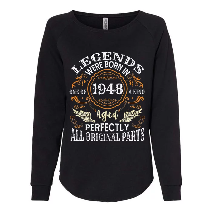 Vintage 1948 Classic Turning 75 Years 75th Birthday For Womens California Wash Sweatshirt