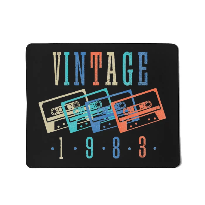 Vintage 1983 Cassette Tape 1983 Birthday Gifts 40 Year Old Mousepad