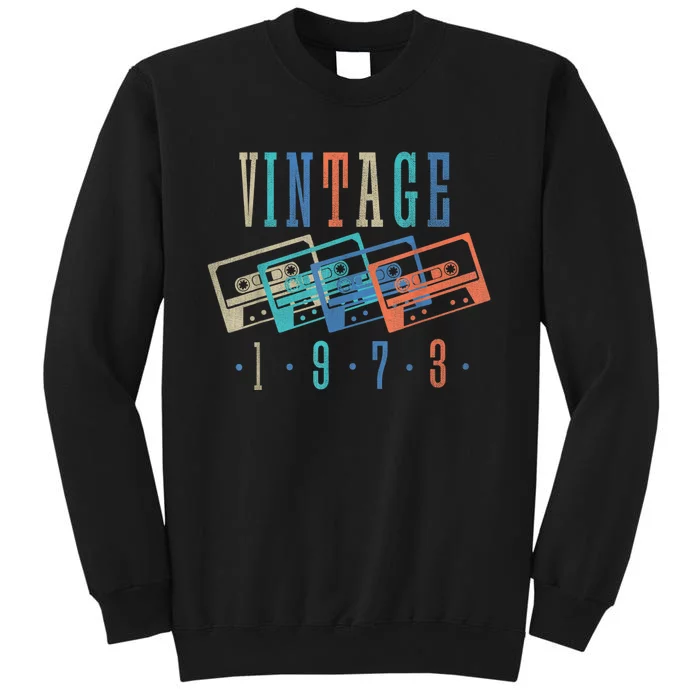 Vintage 1973 Cassette Tape 1973 Birthday Gifts 50 Year Old Sweatshirt