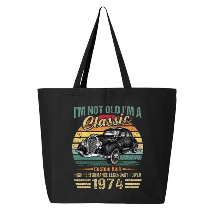 Vintage 1974 Classic Car 50 Year Old 50th Birthday 25L Jumbo Tote