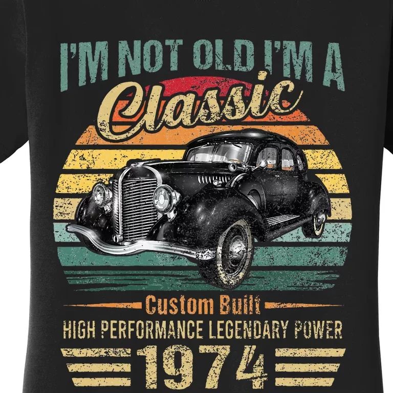 Vintage 1974 Classic Car 50 Year Old 50th Birthday Women's T-Shirt