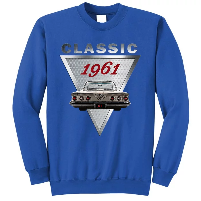 Vintage 1961 Classic Car Art Triple Tail Lights 60s Cars Sweatshirt