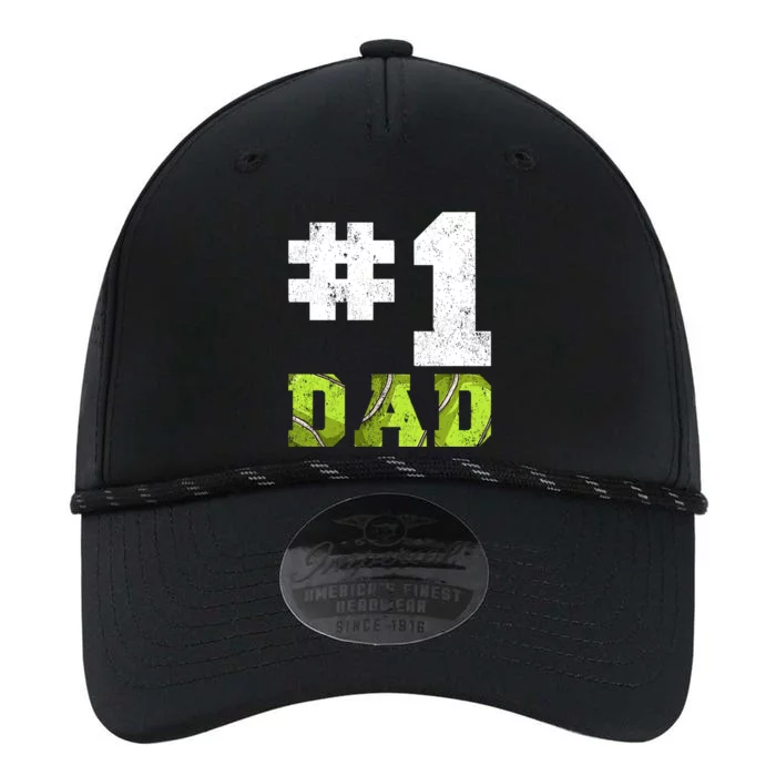 Vintage #1 Dad Number One Tennis Dad Fathers Day Gift Performance The Dyno Cap