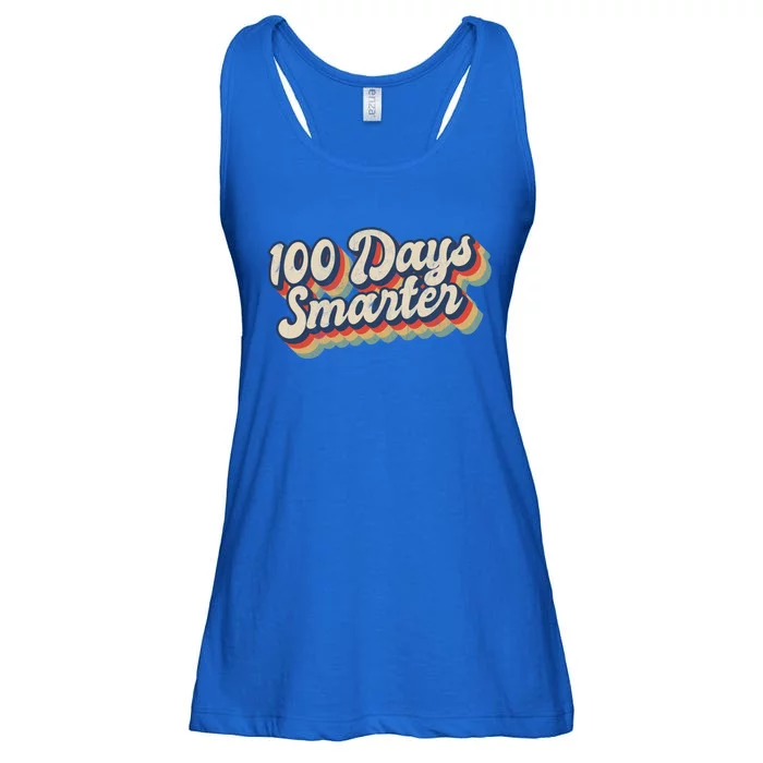 Vintage 100 Days Smarter Teacher Student 100th Day Of School Gift Ladies Essential Flowy Tank