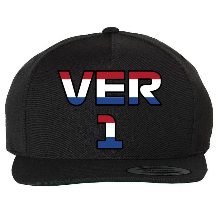 VER 1 Dutch Flag Wool Snapback Cap