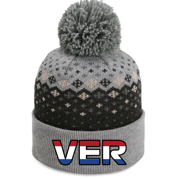 VER 1 Dutch Flag The Baniff Cuffed Pom Beanie