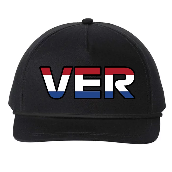 VER 1 Dutch Flag Snapback Five-Panel Rope Hat