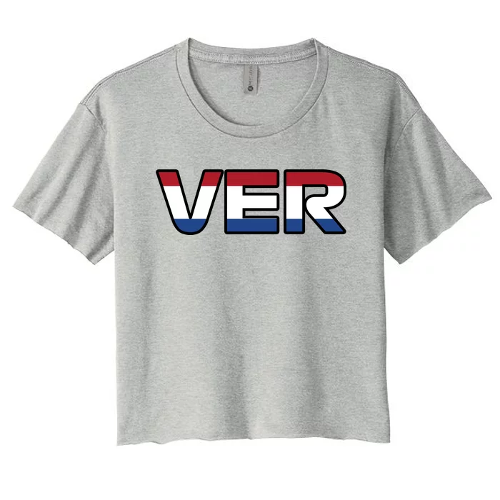 VER 1 Dutch Flag Women's Crop Top Tee