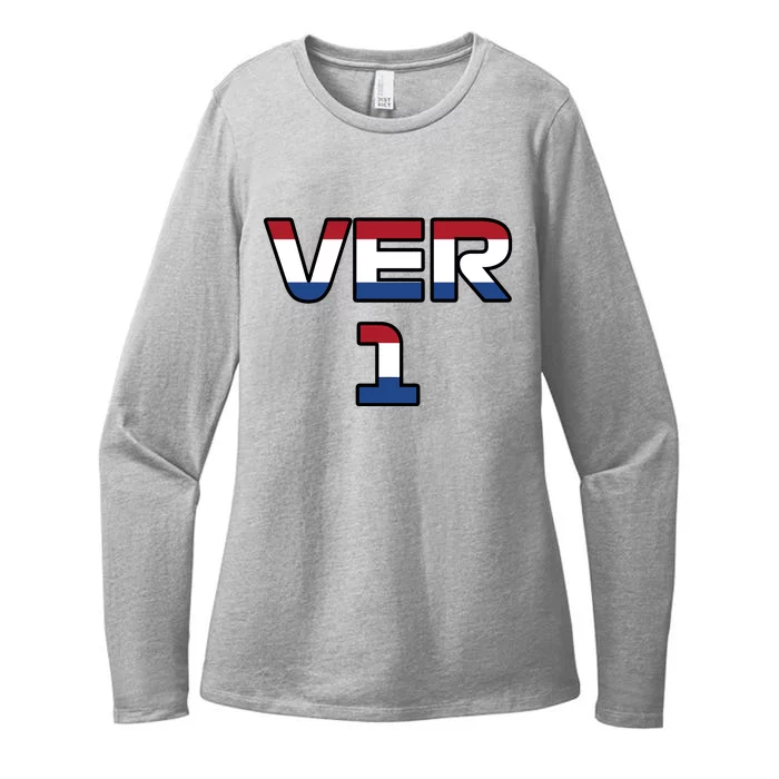 Ver 1 Dutch Flag Womens CVC Long Sleeve Shirt