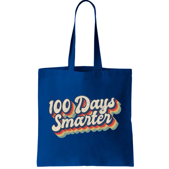 Vintage 100 Days Smarter Teacher Student 100th Day Of School Gift Tote Bag