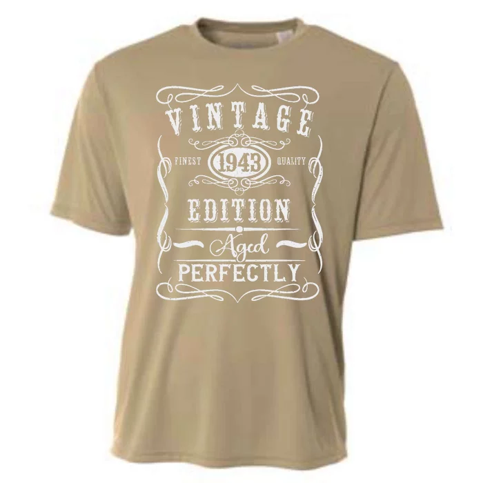 Vintage 1943 Edition 80 Year Old 80th Birthday & Women Cooling Performance Crew T-Shirt