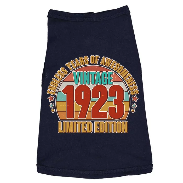 Vintage 1923 Endless Years Of Awesomeness Limited Edition 100th Birthday Doggie Tank