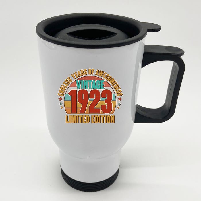 Vintage 1923 Endless Years Of Awesomeness Limited Edition 100th Birthday Front & Back Stainless Steel Travel Mug