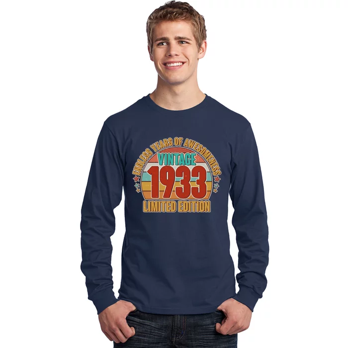 Vintage 1933 Endless Years Of Awesomeness Limited Edition 90th Birthday Long Sleeve Shirt