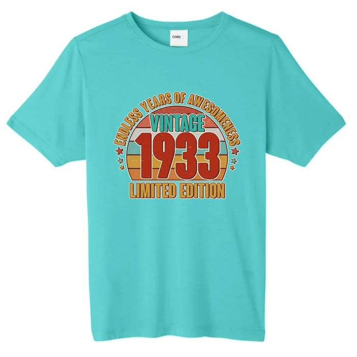 Vintage 1933 Endless Years Of Awesomeness Limited Edition 90th Birthday ChromaSoft Performance T-Shirt