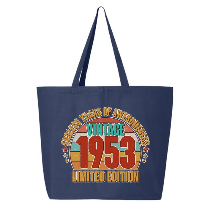 Vintage 1953 Endless Years Of Awesomeness Limited Edition 70th Birthday 25L Jumbo Tote