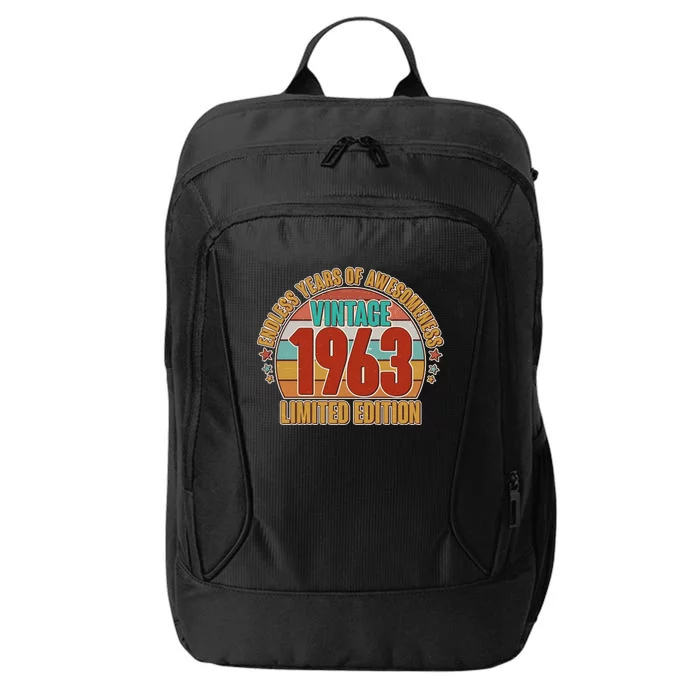 Vintage 1963 Endless Years Of Awesomeness Limited Edition 60th Birthday City Backpack