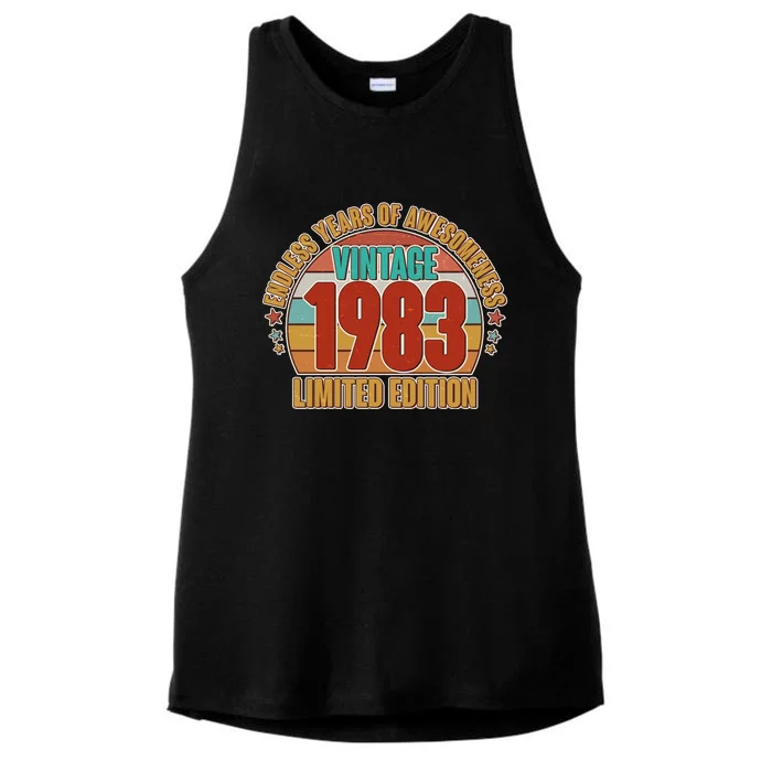 Vintage 1983 Endless Years Of Awesomeness Limited Edition 40th Birthday Ladies Tri-Blend Wicking Tank