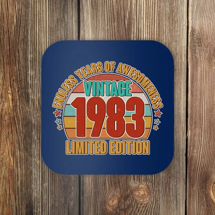 Vintage 1983 Endless Years Of Awesomeness Limited Edition 40th Birthday Coaster