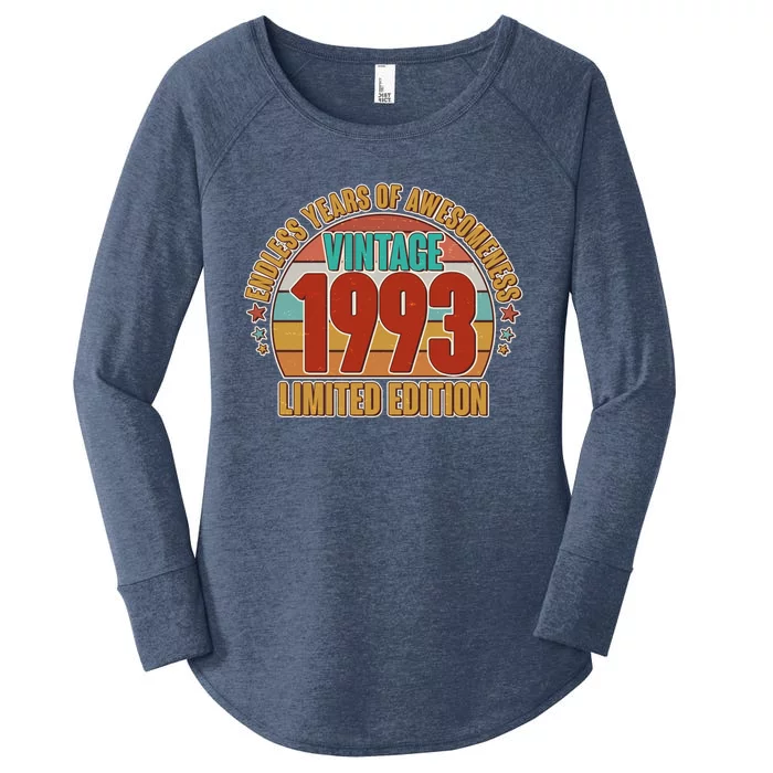 Vintage 1993 Endless Years Of Awesomeness Limited Edition 30th Birthday Women's Perfect Tri Tunic Long Sleeve Shirt