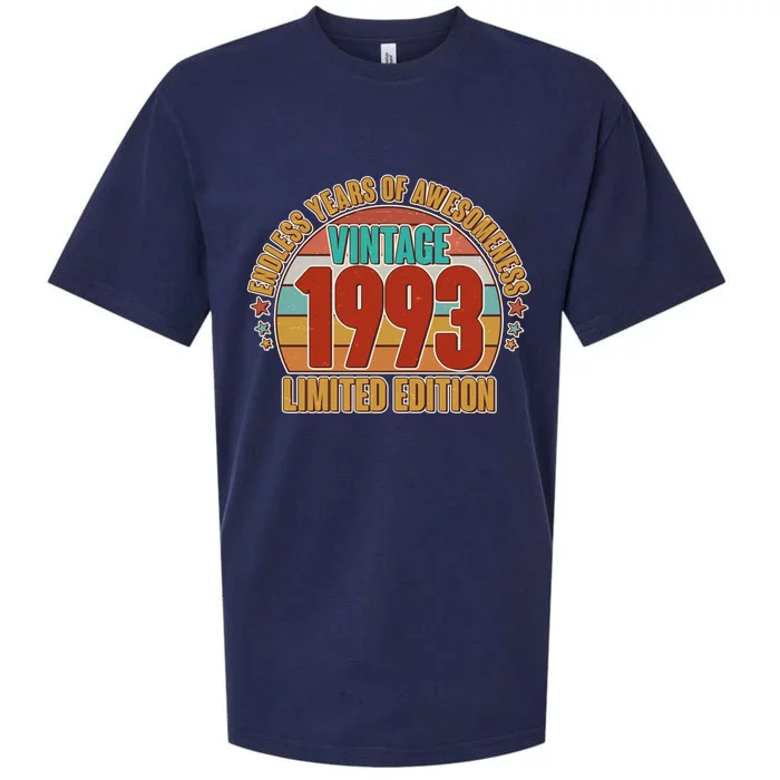 Vintage 1993 Endless Years Of Awesomeness Limited Edition 30th Birthday Sueded Cloud Jersey T-Shirt