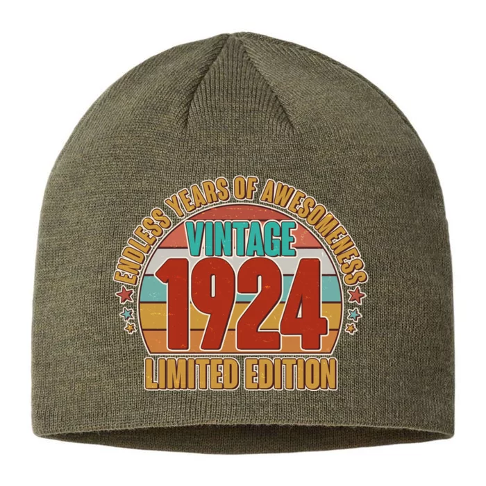 Vintage 1924 Endless Years Of Awesomeness Limited Edition 100th Birthday 8 1/2in Sustainable Knit Beanie