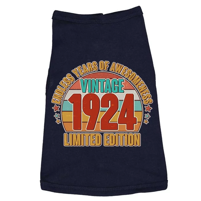 Vintage 1924 Endless Years Of Awesomeness Limited Edition 100th Birthday Doggie Tank