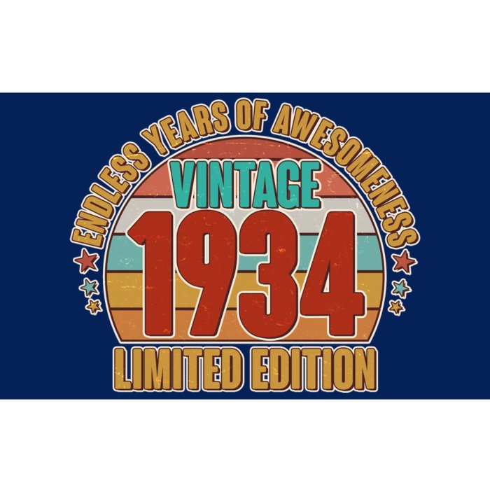 Vintage 1934 Endless Years Of Awesomeness Limited Edition 90th Birthday Bumper Sticker