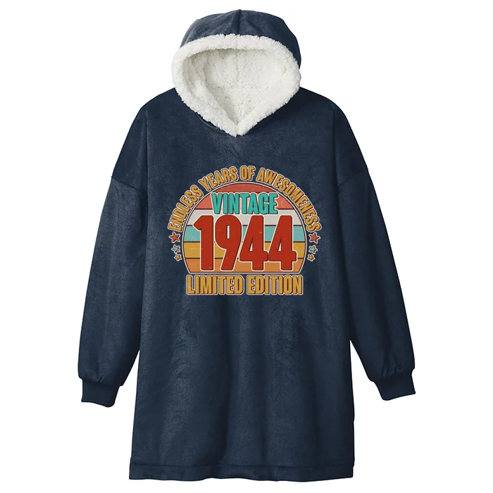 Vintage 1944 Endless Years Of Awesomeness Limited Edition 80th Birthday Hooded Wearable Blanket