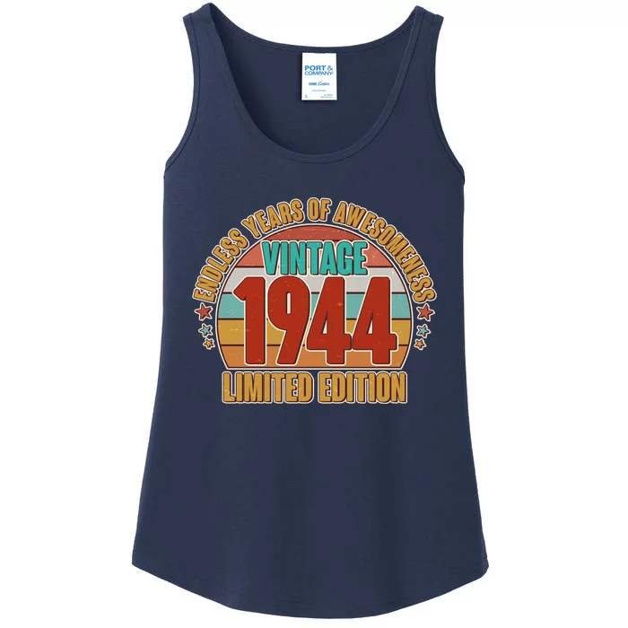 Vintage 1944 Endless Years Of Awesomeness Limited Edition 80th Birthday Ladies Essential Tank