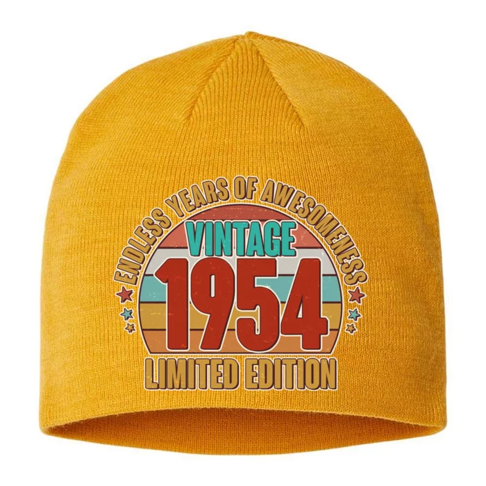 Vintage 1954 Endless Years Of Awesomeness Limited Edition 70th Birthday 8 1/2in Sustainable Knit Beanie