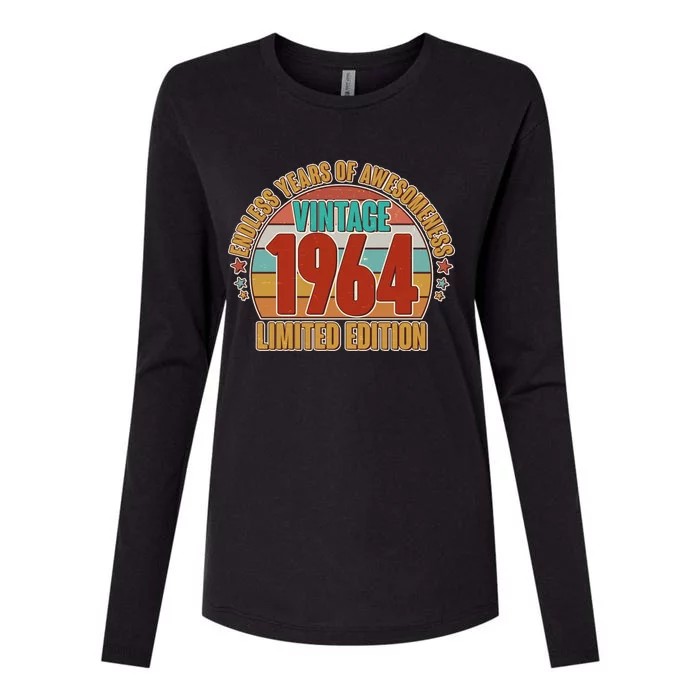 Vintage 1964 Endless Years Of Awesomeness Limited Edition 60th Birthday Womens Cotton Relaxed Long Sleeve T-Shirt