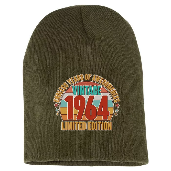 Vintage 1964 Endless Years Of Awesomeness Limited Edition 60th Birthday Short Acrylic Beanie