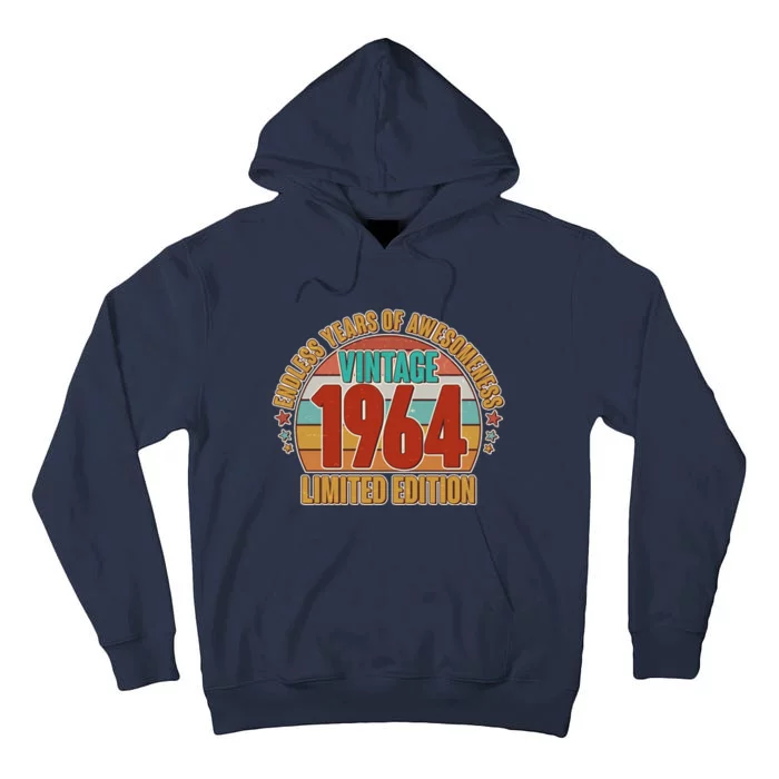 Vintage 1964 Endless Years Of Awesomeness Limited Edition 60th Birthday Tall Hoodie