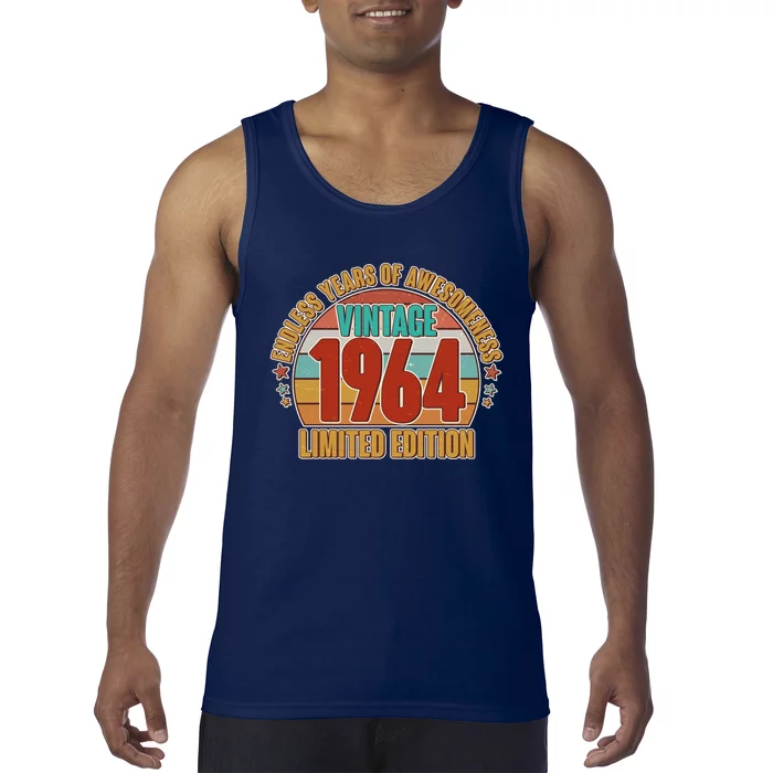 Vintage 1964 Endless Years Of Awesomeness Limited Edition 60th Birthday Tank Top