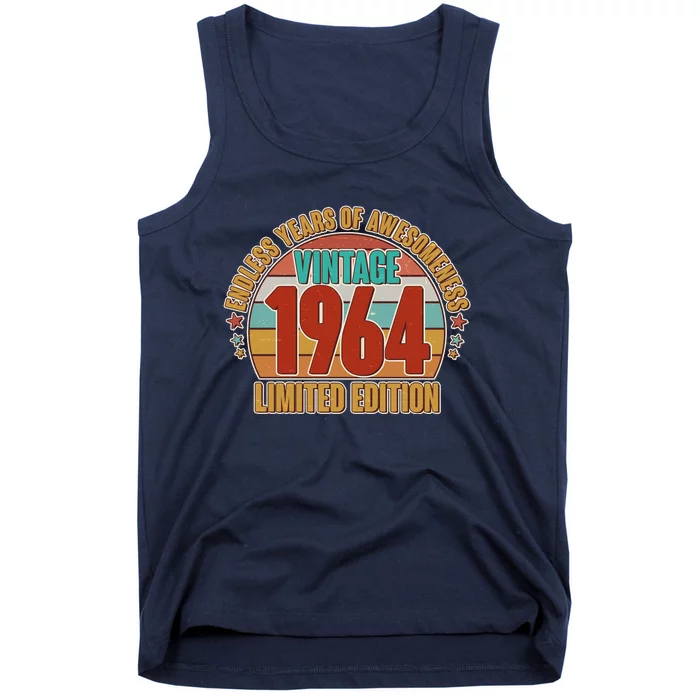 Vintage 1964 Endless Years Of Awesomeness Limited Edition 60th Birthday Tank Top