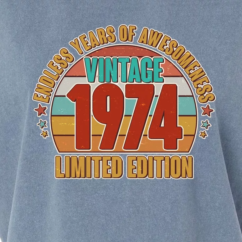 Vintage 1974 Endless Years Of Awesomeness Limited Edition 50th Birthday Garment-Dyed Women's Muscle Tee