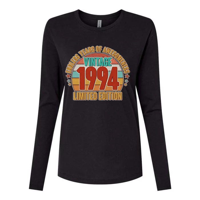 Vintage 1994 Endless Years Of Awesomeness Limited Edition 30th Birthday Womens Cotton Relaxed Long Sleeve T-Shirt