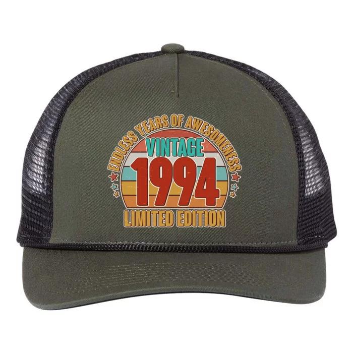 Vintage 1994 Endless Years Of Awesomeness Limited Edition 30th Birthday Retro Rope Trucker Hat Cap