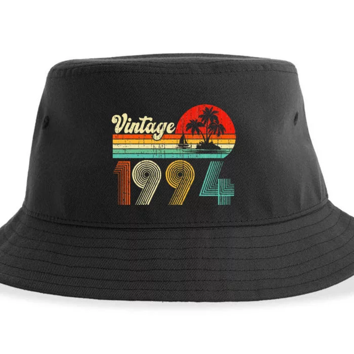 Vintage 1994 Funny 30th Birthday Gifts 30 Years Old Retro Sustainable Bucket Hat