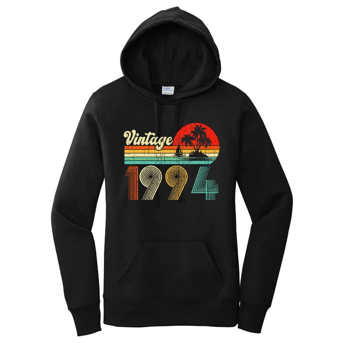 Vintage 1994 Funny 30th Birthday Gifts 30 Years Old Retro Women's Pullover Hoodie