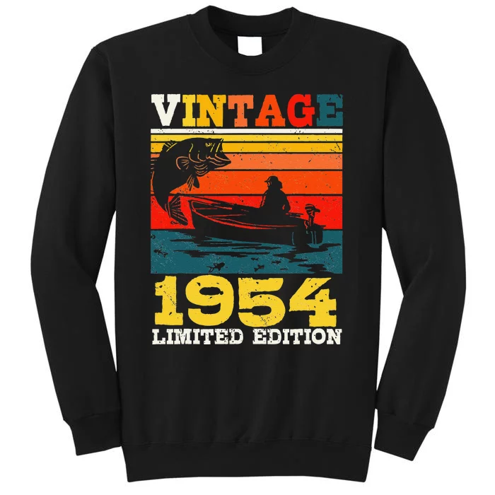 Vintage 1954 Fishing Fisherman 67 Year Old 67th Birthday Tall Sweatshirt