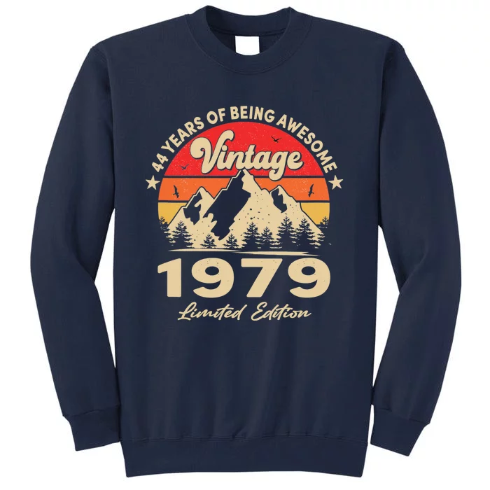 Vintage 1979 Funny 44 Year Old 44th Birthday and Wo Tall Sweatshirt