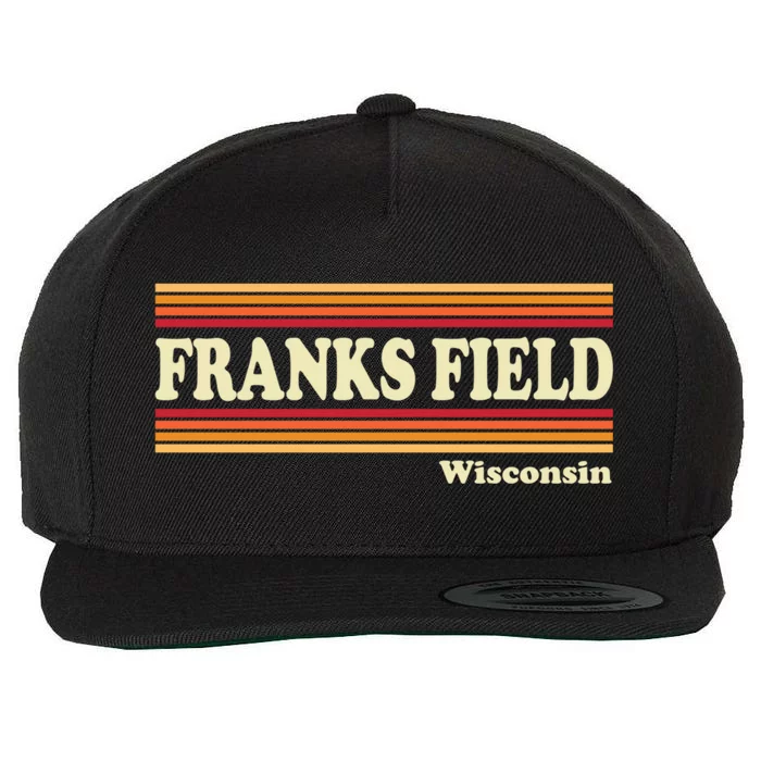 Vintage 1980s Graphic Style Franks Field Wisconsin Gift Wool Snapback Cap