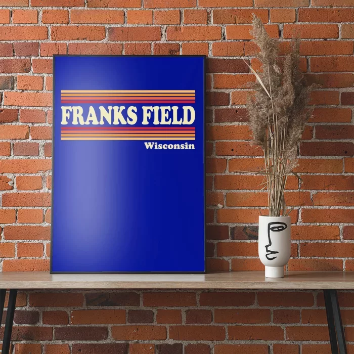 Vintage 1980s Graphic Style Franks Field Wisconsin Gift Poster