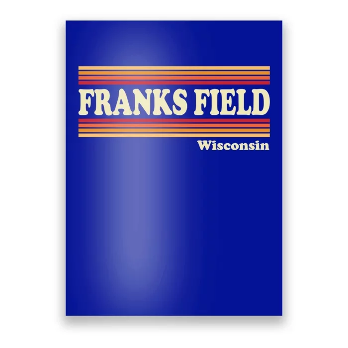 Vintage 1980s Graphic Style Franks Field Wisconsin Gift Poster