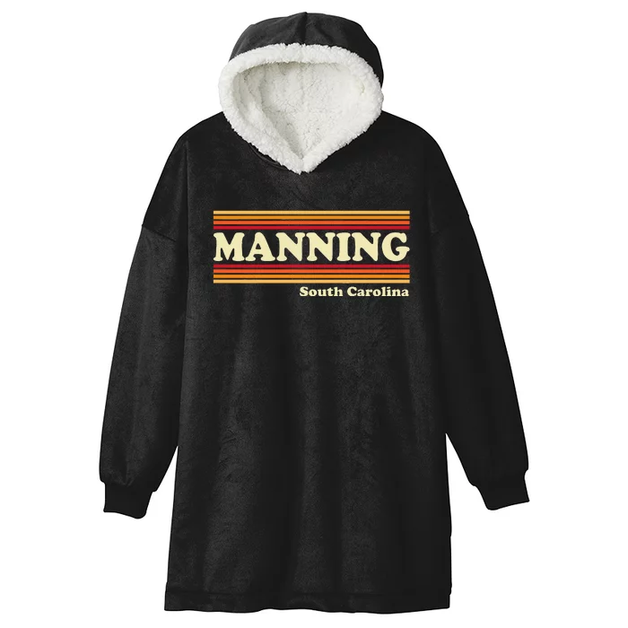 Vintage 1980s Graphic Style Manning South Carolina Hooded Wearable Blanket