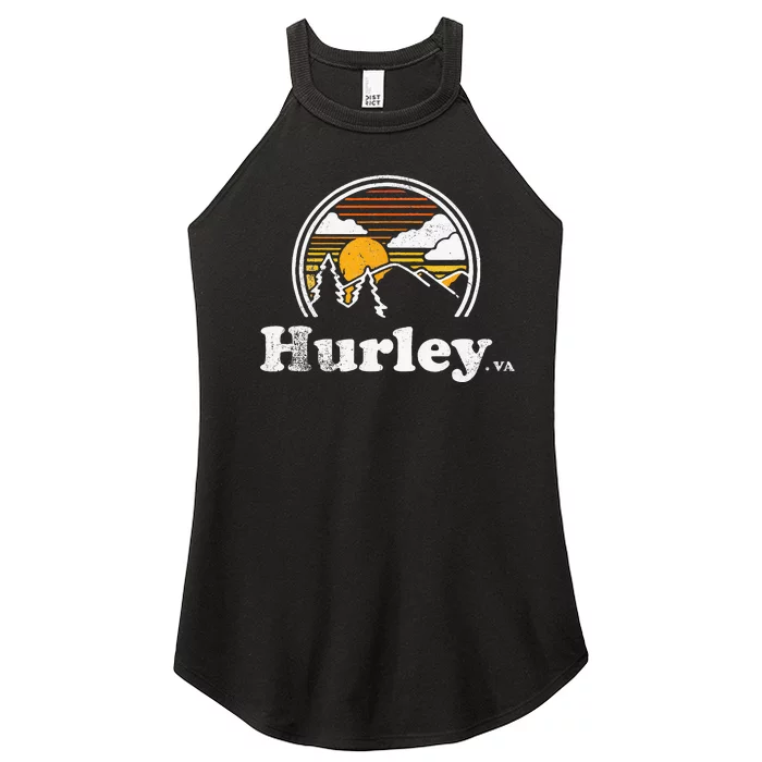 Vintage 1980s Graphic Style Hurley Virginia Women’s Perfect Tri Rocker Tank