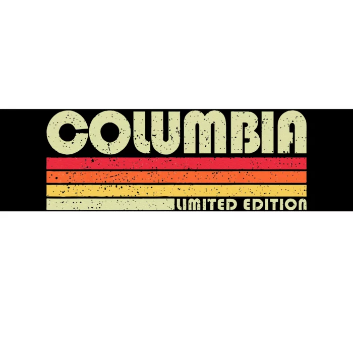 Vintage 1980s Graphic Style Columbia Tennessee Bumper Sticker