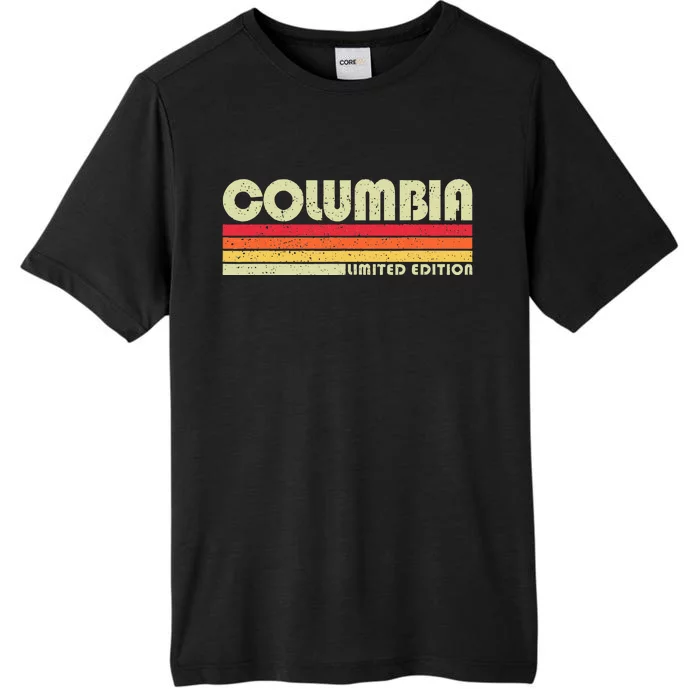 Vintage 1980s Graphic Style Columbia Tennessee ChromaSoft Performance T-Shirt